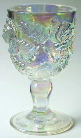 Wild Rose Iridescent by L G Wright Glass