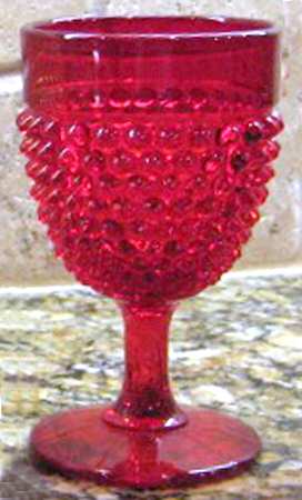 Hobnail Ruby by L G Wright Glass