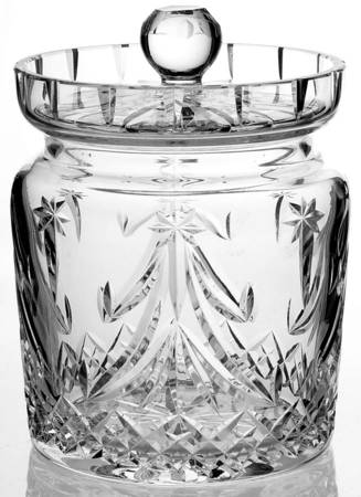 Christmas Tree Marquis Biscuit Barrel & Lid