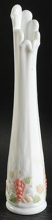 Paneled Grape Pastel Decoration 9" Swung Bud Vase