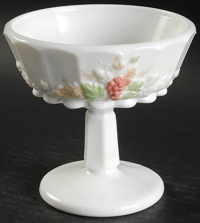 Paneled Grape Pastel Decoration Compote No Lid