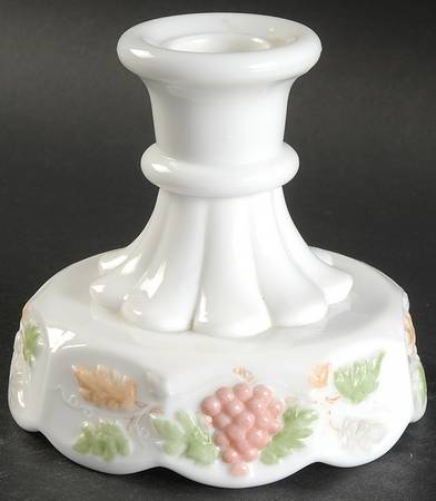 Paneled Grape Pastel Decoration Single Light Candlestick
