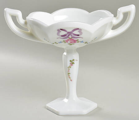 Roses & Bows Footed Sweet Meat with 2 Handles