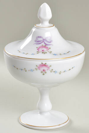 Roses & Bows Comport & Lid