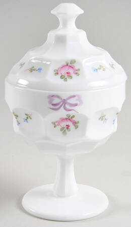 Roses & Bows Footed Candy Box with Lid