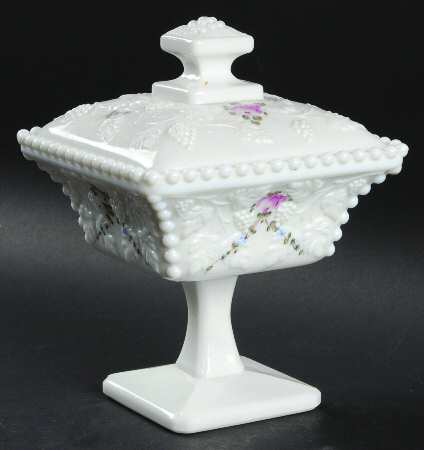 Roses & Bows Beaded Flared Bowl & Lid