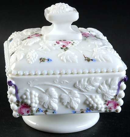Roses & Bows Beaded Honey Dish & Lid