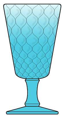 Diamond Quilted Blue by L G Wright Glass