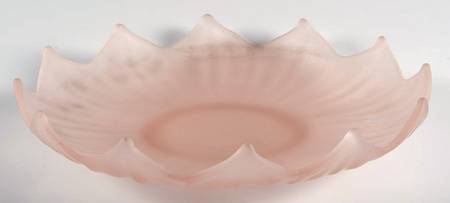 Lotus Pink Frosted 12" Flared Bowl