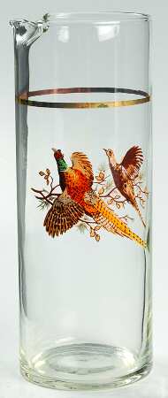 Pheasants Martini Pitcher No Handle