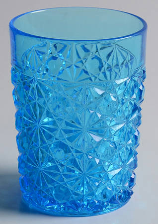 Daisy and Button Dark Blue by L G Wright Glass