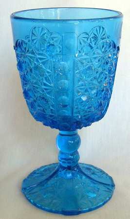 Daisy and Button Dark Blue Water Goblet