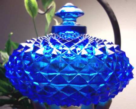 Sawtooth Bermuda Blue Candy Dish & Lid