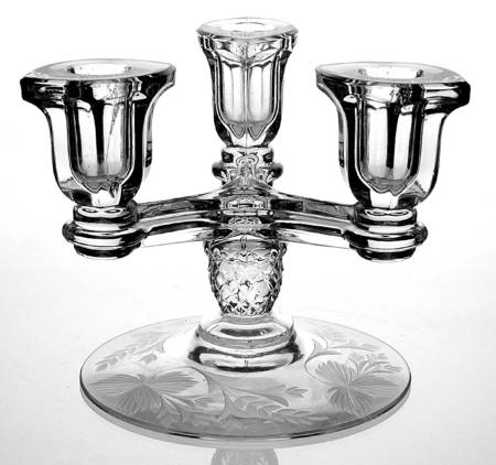 Oak 3 Light Candlestick
