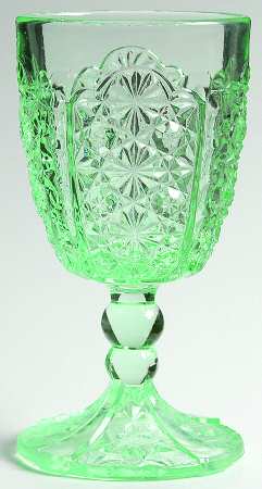 Daisy and Button Light Green by L G Wright Glass