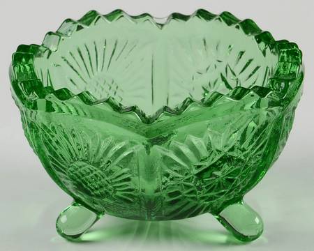 Paneled Thistle Green Salt Dip
