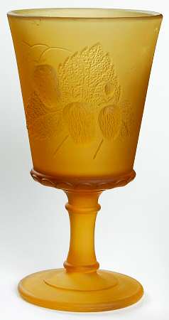 Strawberry and Currant Amber Satin by L G Wright Glass