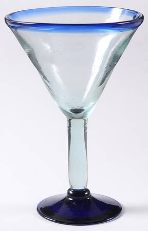 Blue Rocco Margarita Glass