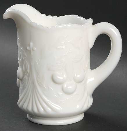 Cherry Milk Glass by L G Wright Glass