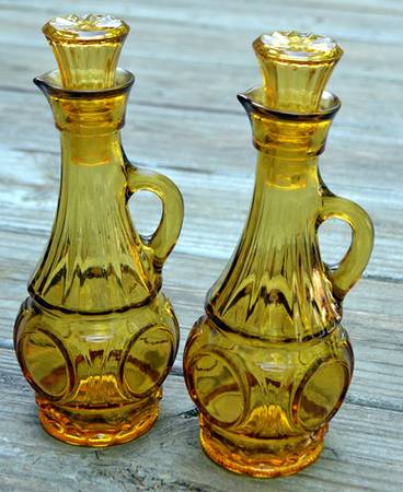 Bullseye Amber Cruet & Stopper