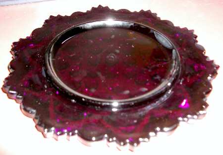 Old Quilt Amethyst Cheese Dish No Lid