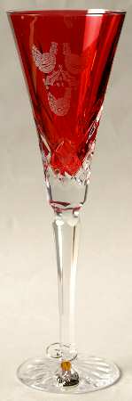 Twelve Days of Christmas Ruby Boxed) Fluted Champagne & Charm