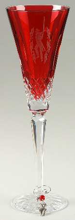 Twelve Days of Christmas Ruby (Boxed) Fluted Champagne & Charm