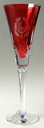 Twelve Days of Christmas Ruby (Boxed) Fluted Champagne & Charm