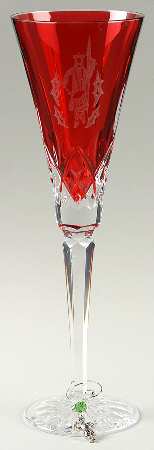Twelve Days of Christmas Ruby (Boxed) Fluted Champagne & Charm