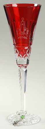 Twelve Days of Christmas Ruby (Boxed) Fluted Champagne & Charm