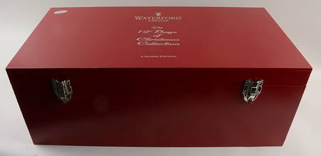 Twelve Days of Christmas Ruby Wood Case for (12 Piece) Flute Set