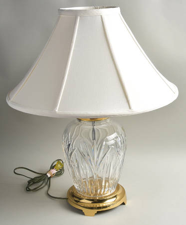Lamps 21" Electric Lamp & Shade Brass Base