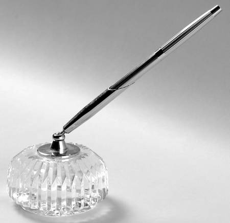 Desk Sets Pen Holder & Silver Metal Pen