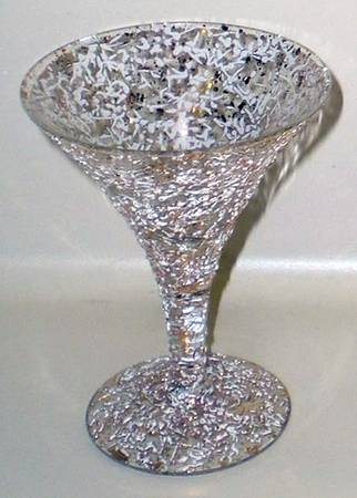Golden Brocade Martini Glass