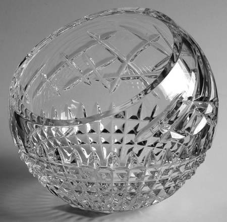 Fleurology 8" Angled Rose Bowl by Waterford Crystal