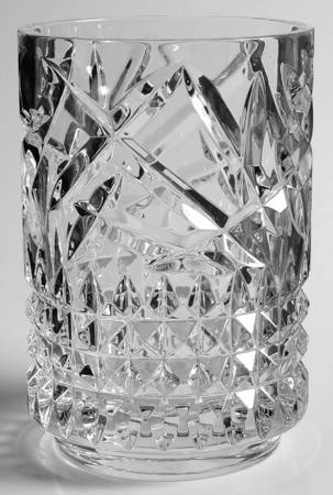 Fleurology 8" Cylindrical Vase by Waterford Crystal