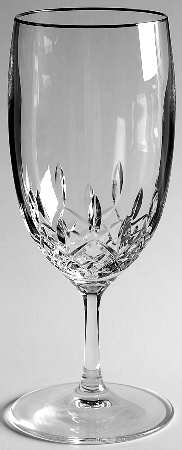 Lismore Essence Platinum (Thin Trim) Iced Tea by Waterford Crystal