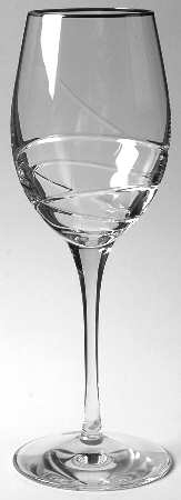 Ballet Ribbon Platinum Wine Glass
