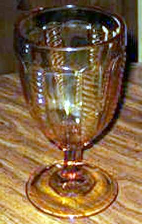 Herringbone Amber by L G Wright Glass