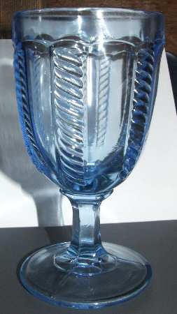Herringbone Blue by L G Wright Glass