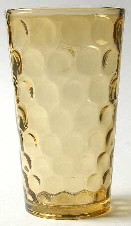 Dimpled Amber Tall Flat Tumbler