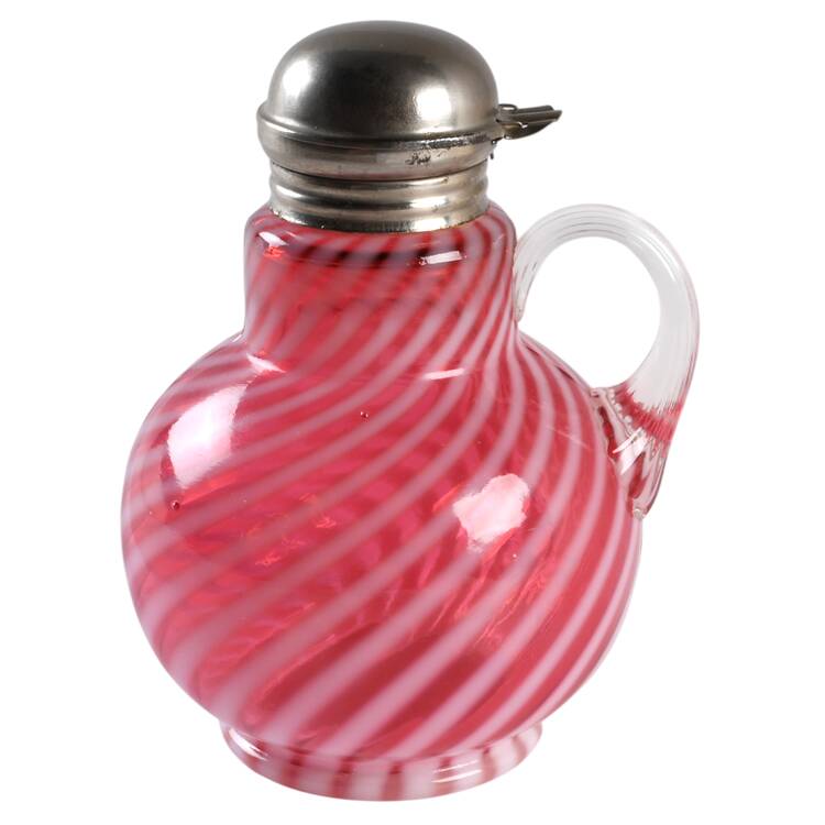 Opal Swirl Cranberry by L G Wright Glass