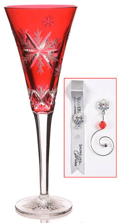 Snowflake Wishes (Boxed) Cranberry Love Flt Champagne w/2 Charms