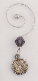 Snowflake Wishes Friendship Wine Charm