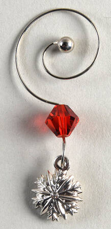 Snowflake Wishes Joy Wine Charm