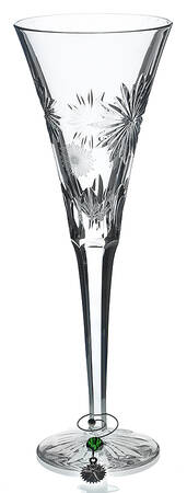 Snowflake Wishes Courage Fluted Champagne w/Wine Charm