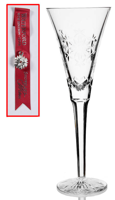 Snowflake Wishes Love Fluted Champagne w/Bracelet Charm