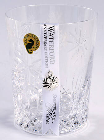 Snowflake Wishes (Boxed) Love Annv Dbl Old Fashion w/Bracelet Charm by Waterford Crystal