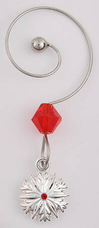 Snowflake Wishes Love Wine Charm