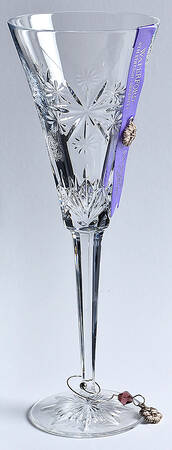 Snowflake Wishes (No Box) Serenity Fluted Champagne w/2 Charms